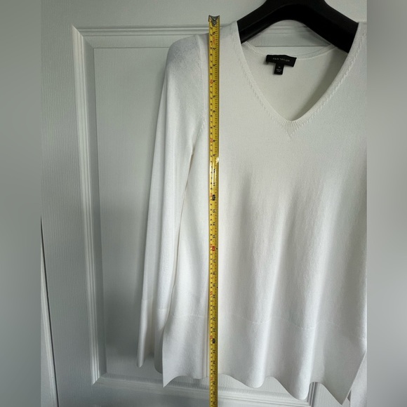 Ann Taylor White Fine Knit Sweater with Bell Sleeves - Picture 10 of 10